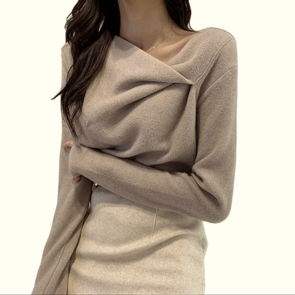 Atelier Ayo Sweaters - 5🌟 “Ava” Knit Sweater in Taupe